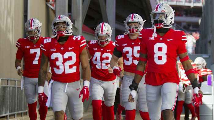 24. C.J. Stroud, TreVeyon Henderson, Bradley Robinson, Tommy Eichenberg and Javontae Jean-Baptiste